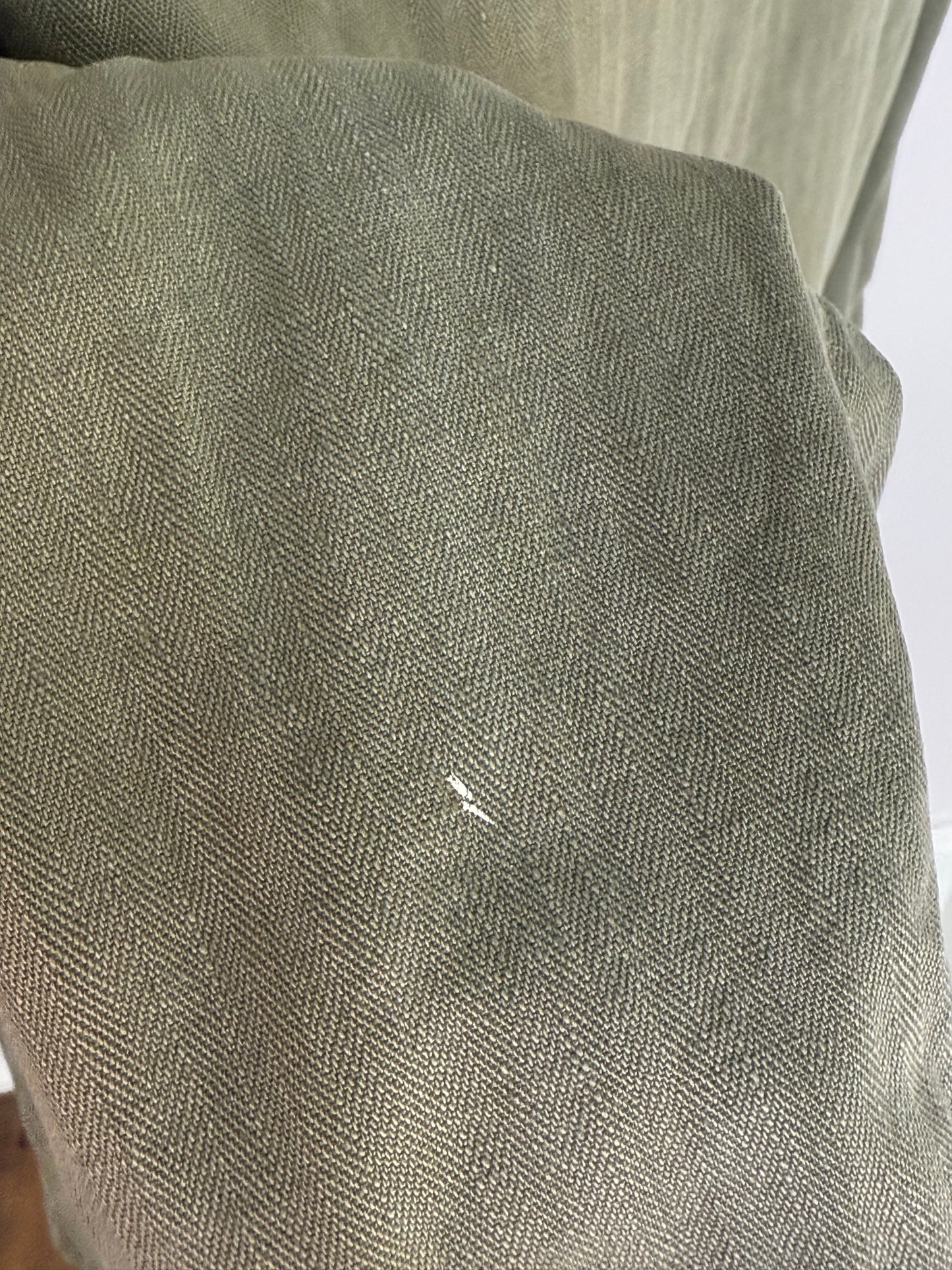 1940s/50s US Air Force HBT Jacket, Herringbone Twill, 13 Star Buttons, Military Shirt Size Small-Medium