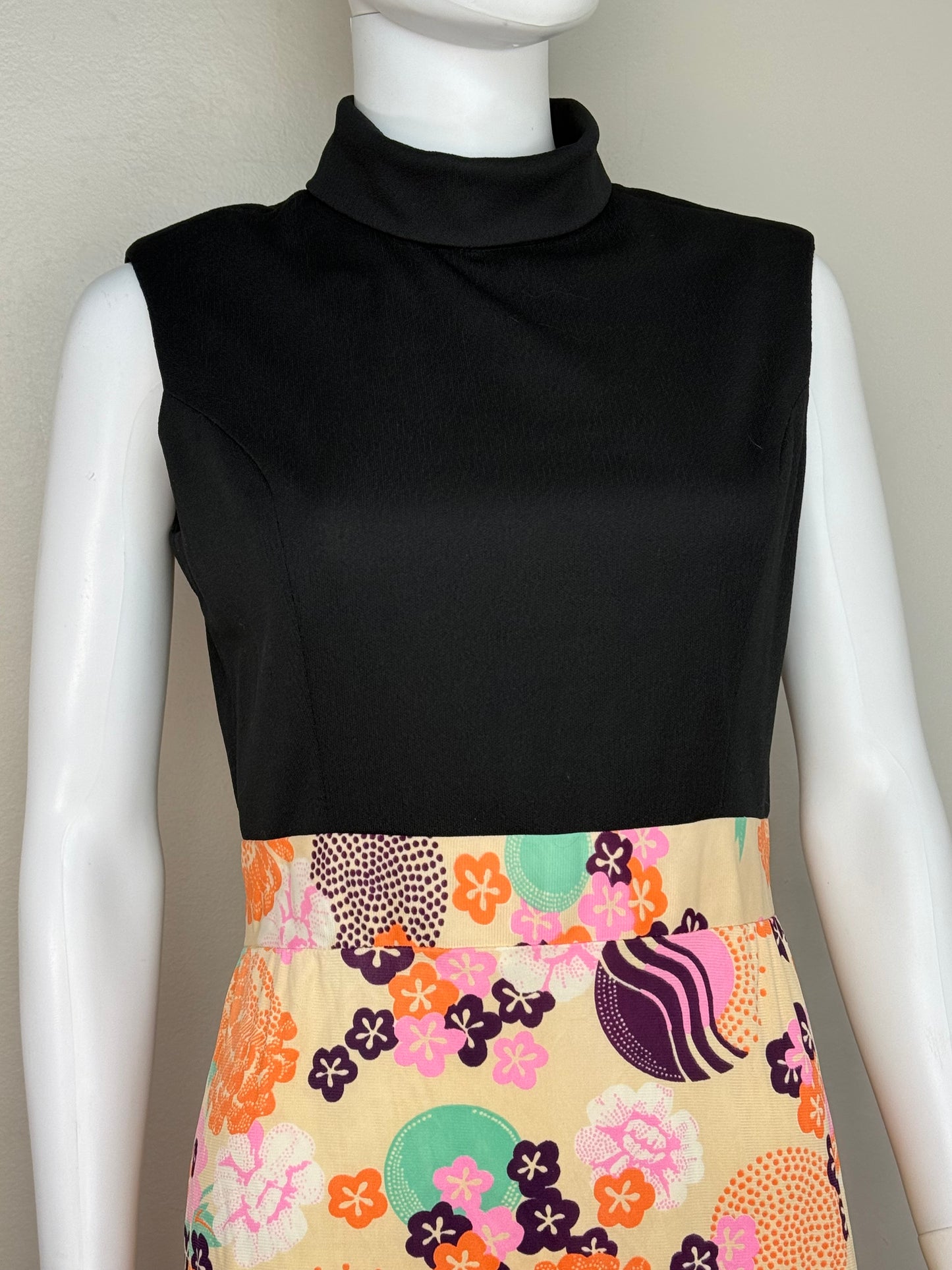 1970s Sleeveless Floral Maxi Dress, Barnsville Size Medium