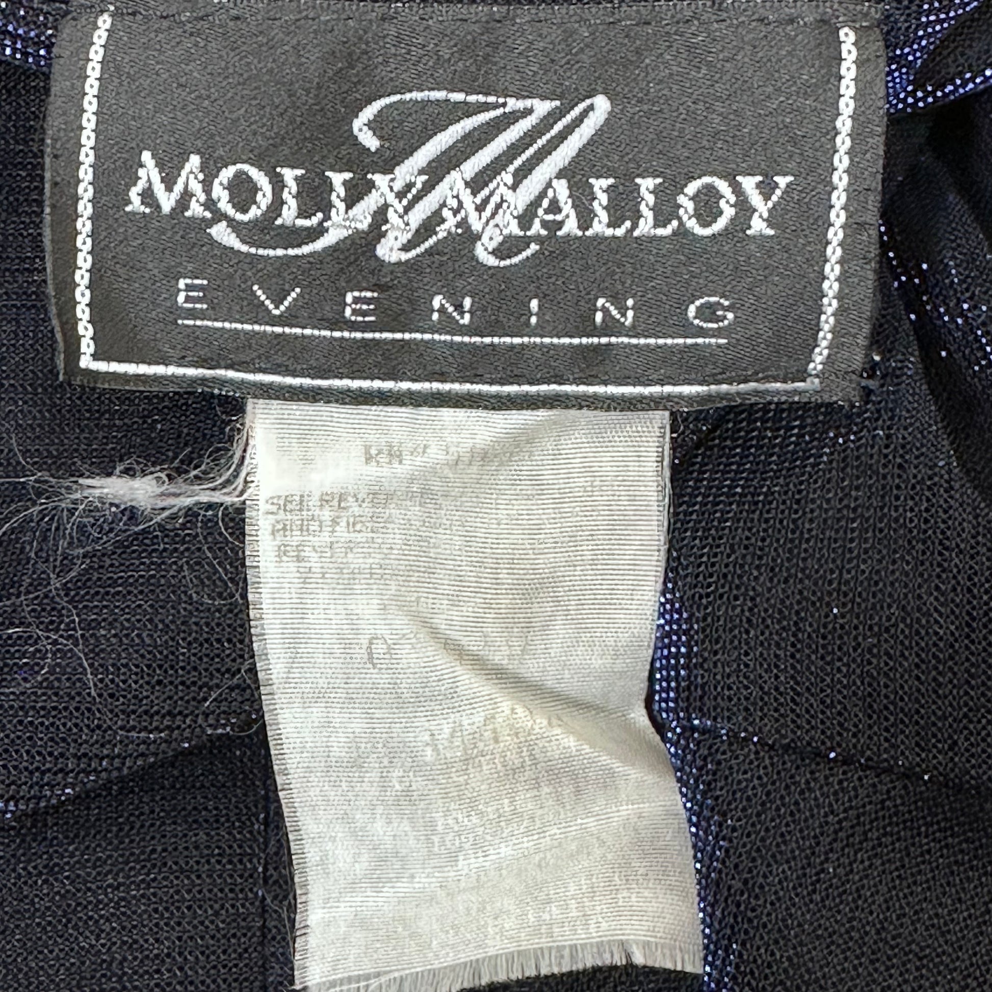 1990s Sheer Metallic Blue Dress, Molly Malloy Evening Wear Size Medium Proveaux Vintage 1990s Sheer Metallic Blue Dress, Molly Malloy Evening Wear Size Medium Proveaux Vintage