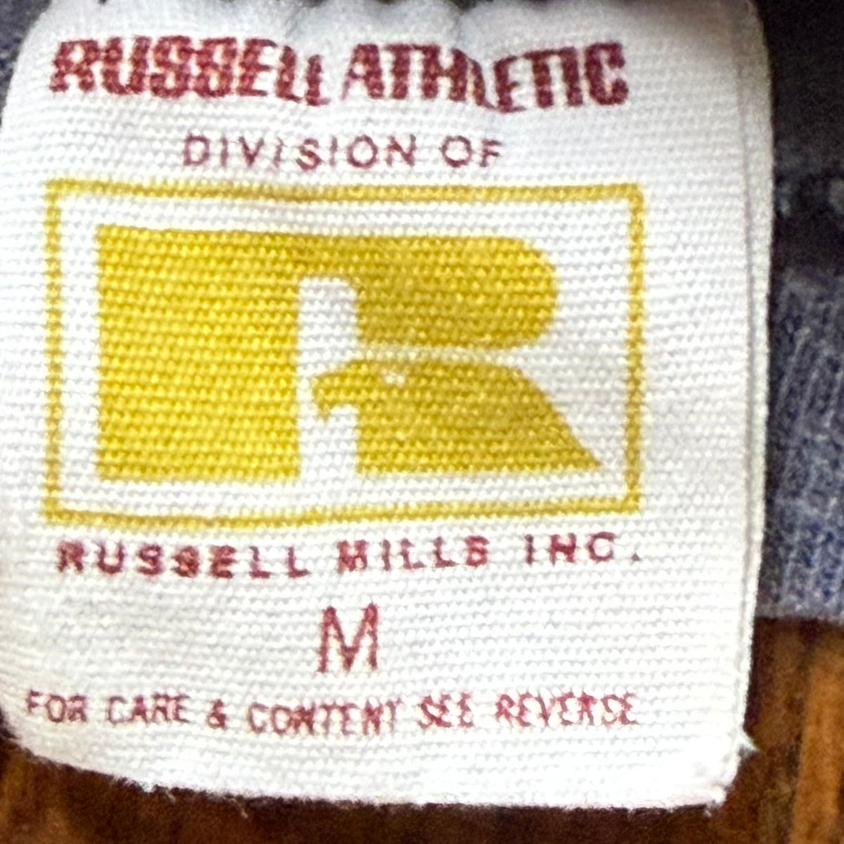 1970s UMAA Blue Cotton Jersey T-Shirt, Russell Athletic Size Small, Distressed
