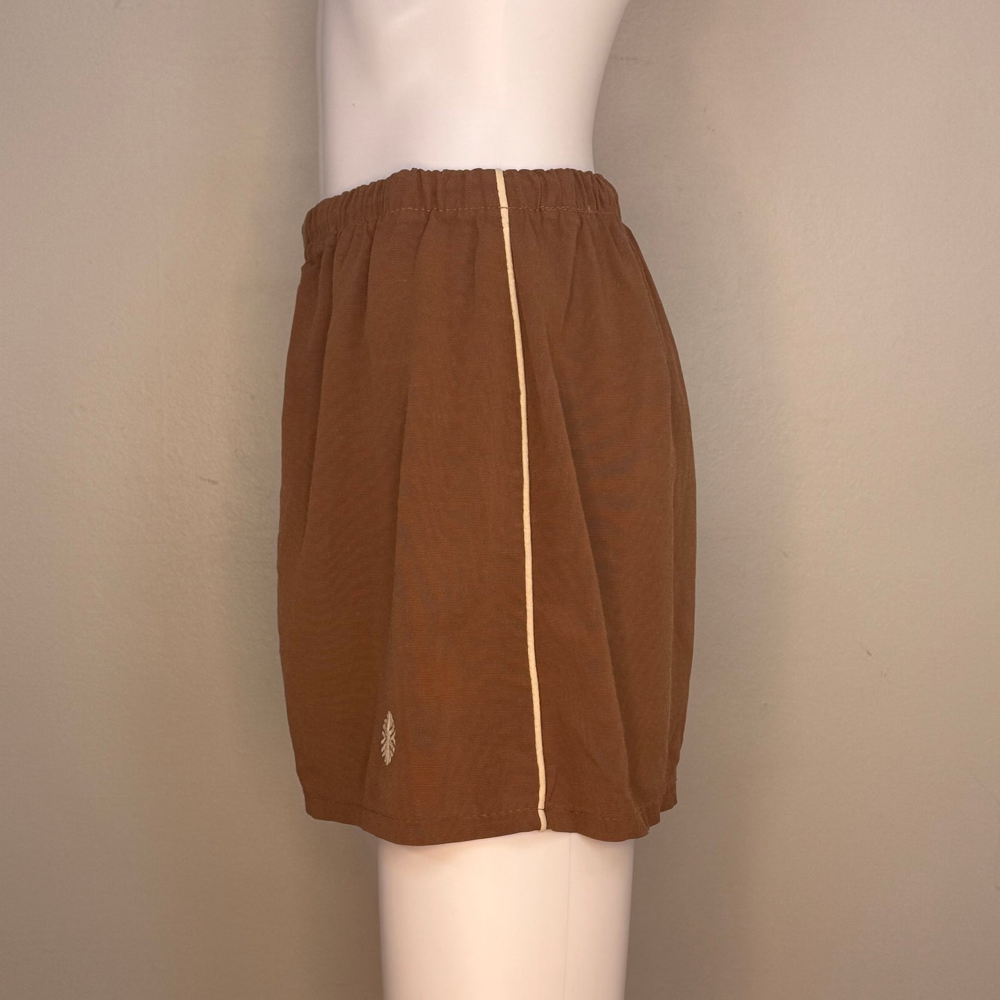 1970s Men’s Brown Swim Trunks, Grubb Stuff Robert Bruce Size Large, Swimsuit Shorts