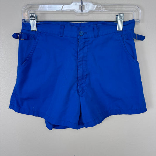 1980s Blue Side Buckle Shorts, C’est Joli Size XS