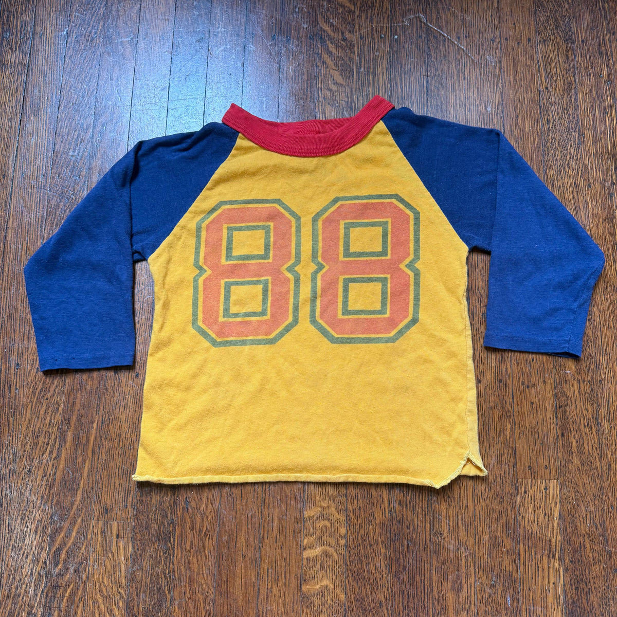 1980s Kids' Sporty Long Sleeve T-Shirt, Active Knits Size Youth 6/7, No 88