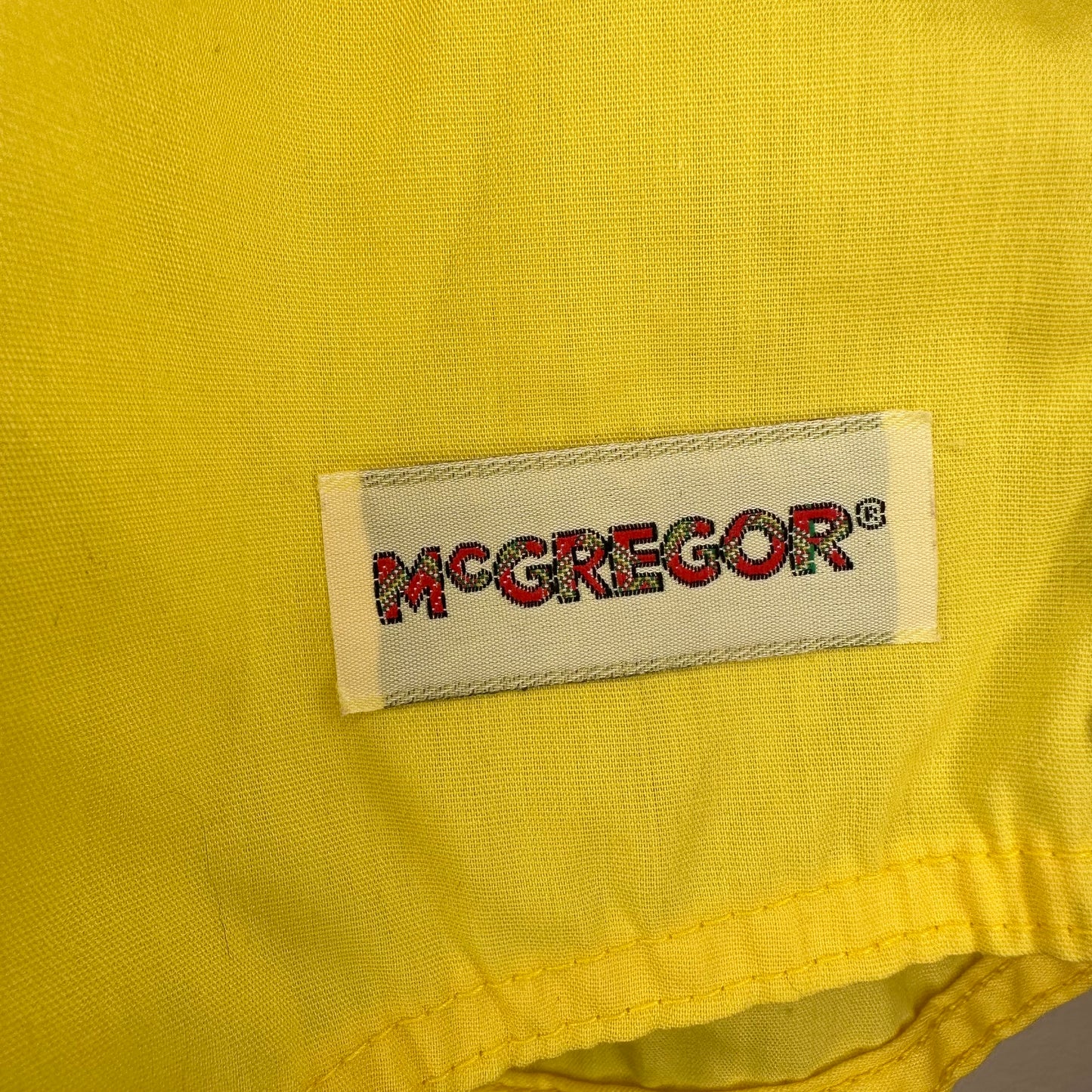 1980s Men’s McGregor Swimsuit, 27-36" Waist, Yellow with Stripes