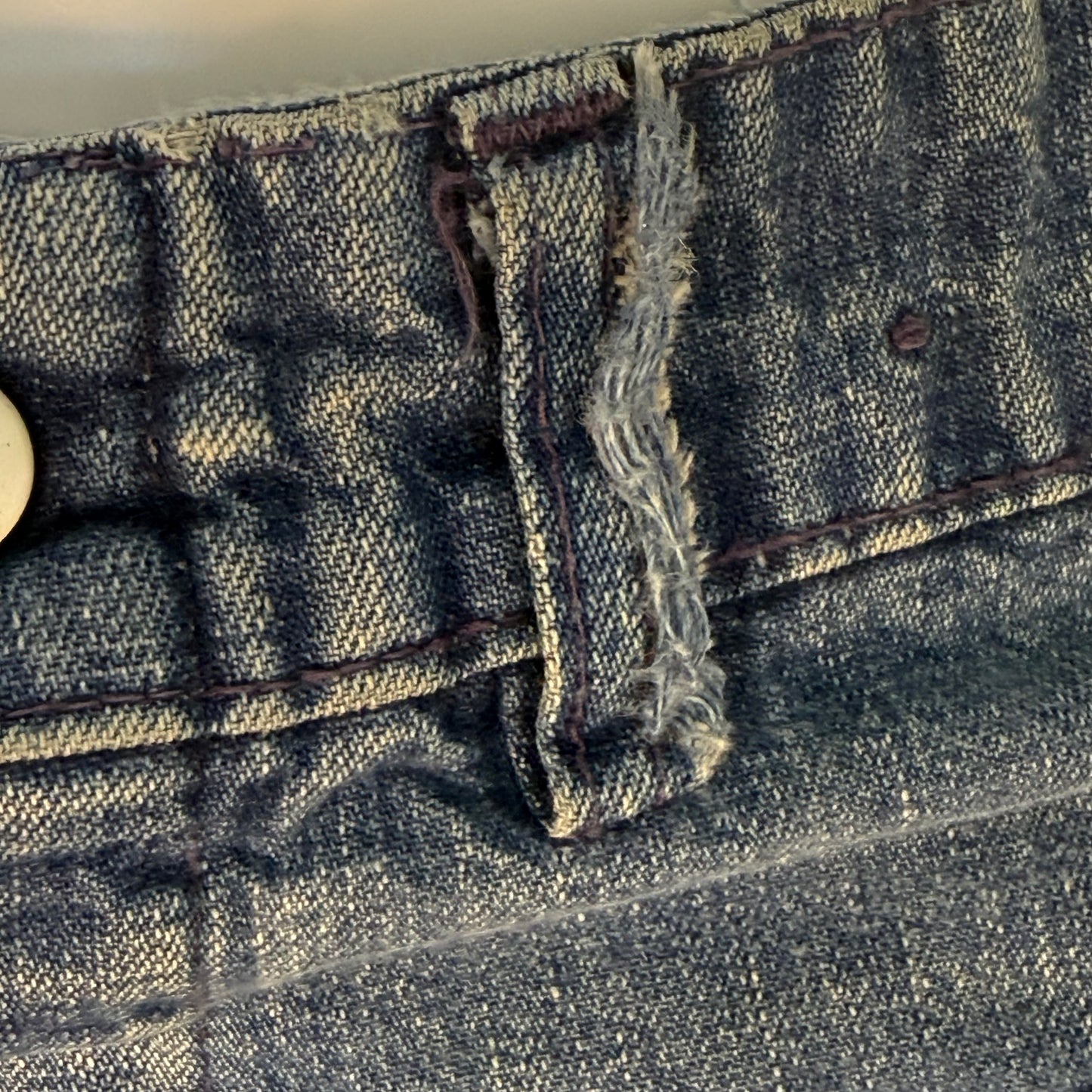 1970s Denim Shorts, Distressed Cut Offs, Seafarer, Fabric by Erwin, Selvage, US Navy Uniform Jeans