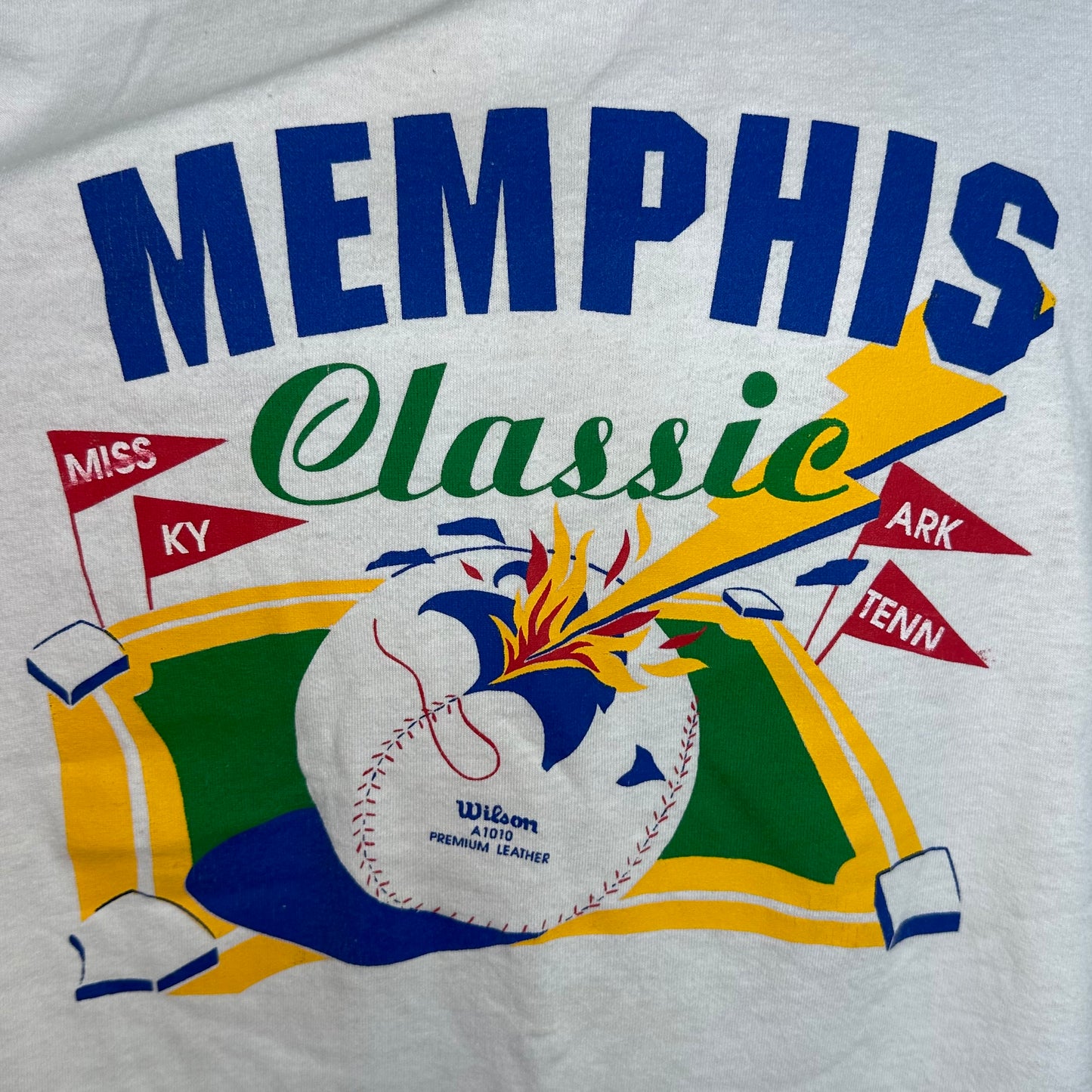 1990s Memphis Classic Baseball Tournament T-Shirt, Oneita Size Large