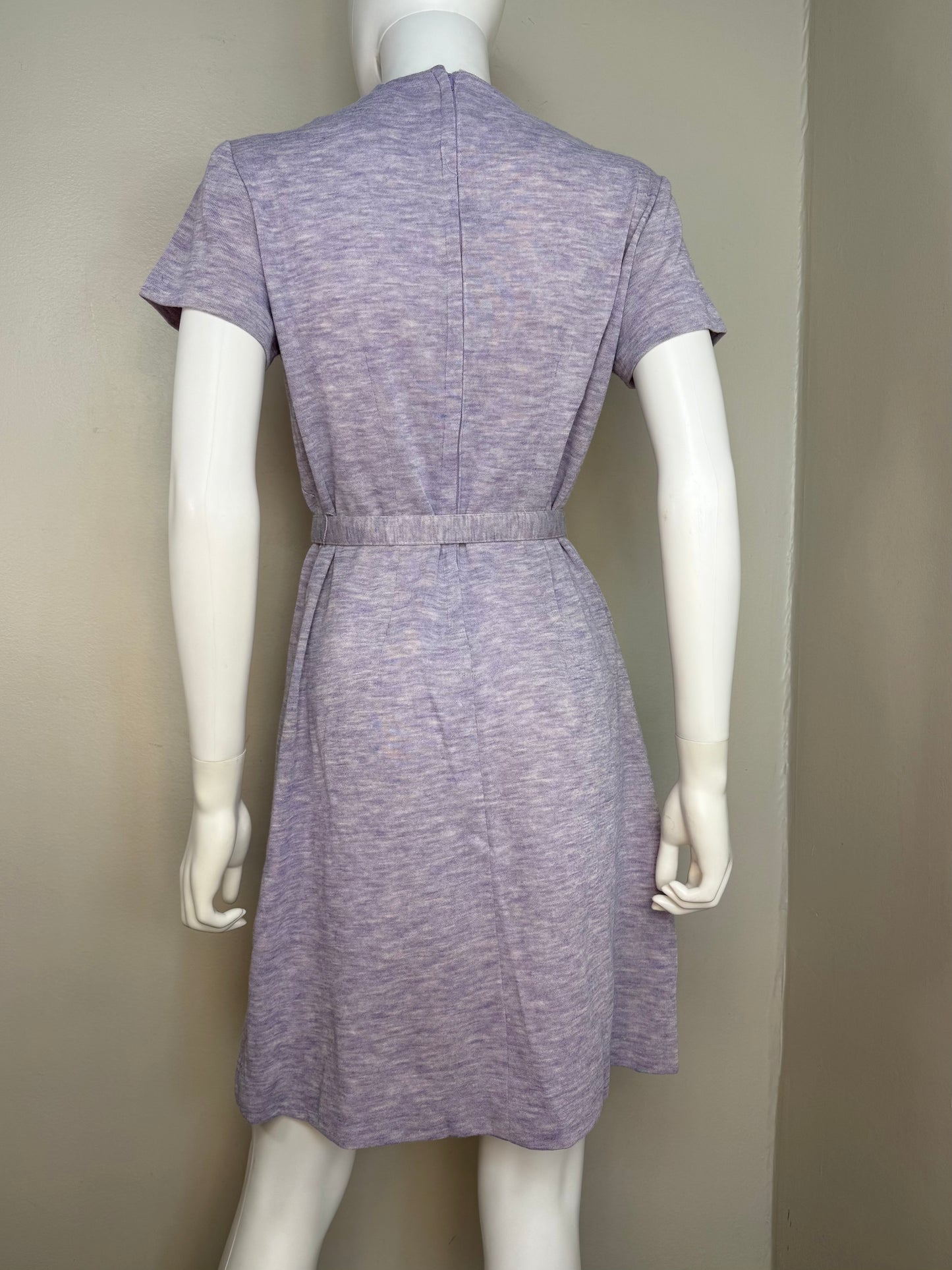 1960s/70s Lavender Dress and Vest Set, Size Large