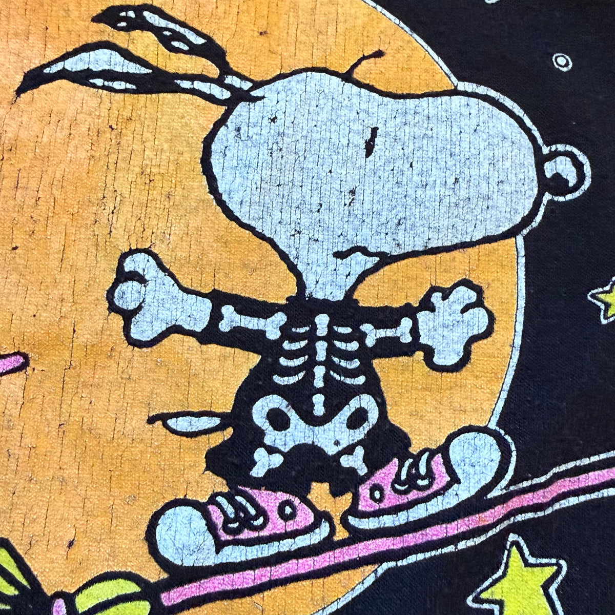 1980s/90s Kids' Snoopy Halloween Long Sleeve T-Shirt, Trick or Treat, Wormser Youth Size 5