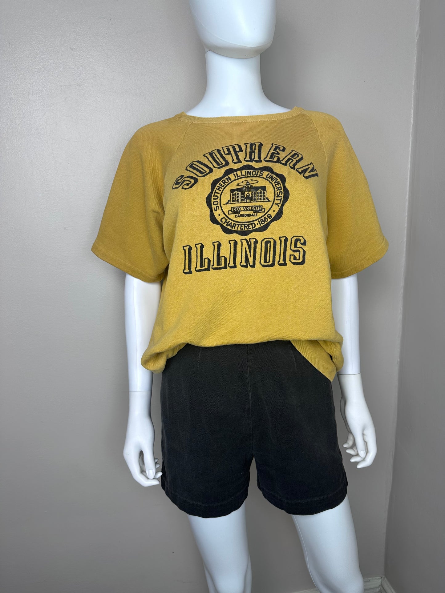 1950s Women’s Black Shorts, Catalina Play Abouts Size XS, High Rise, Back Zip, Faded