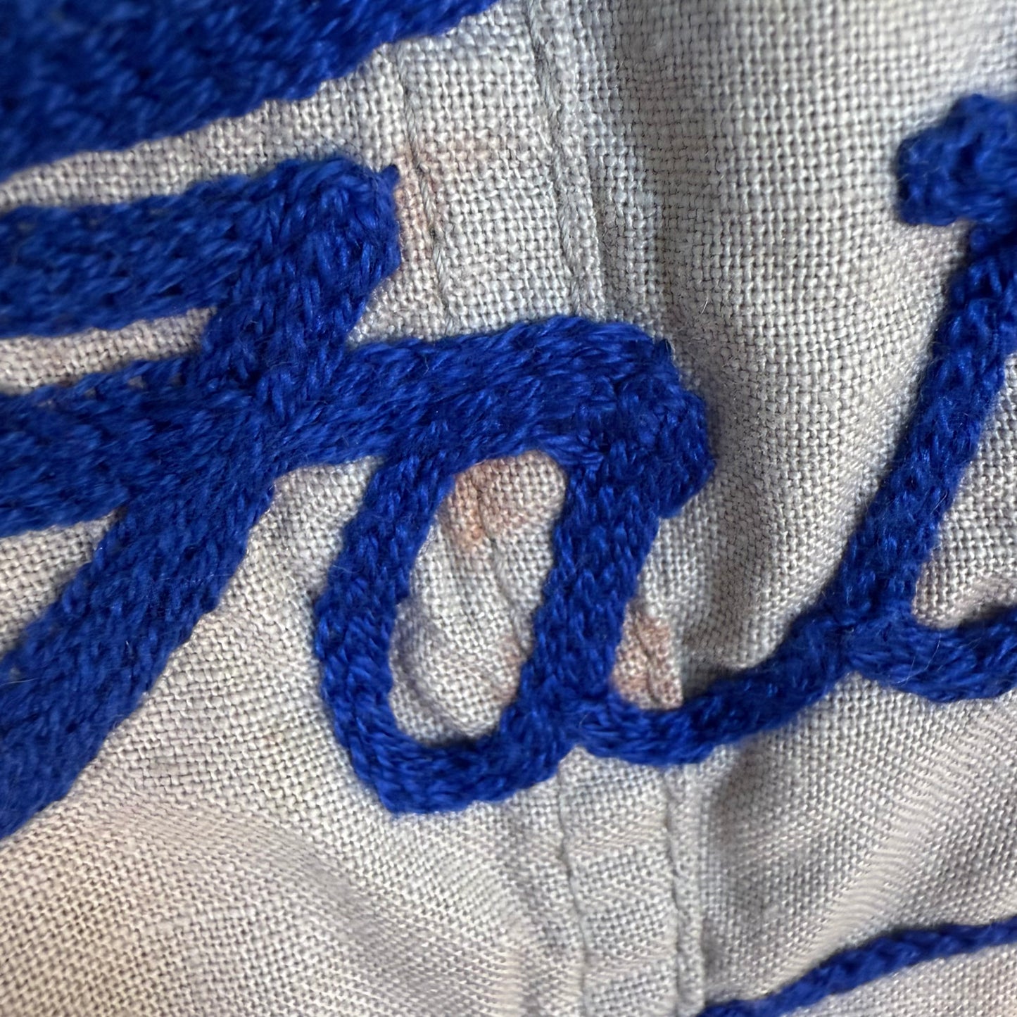 1950s Grey Auto Shop Coat Blazer, Size XL, United Size 46, Gates Chain Stitch Embroidery