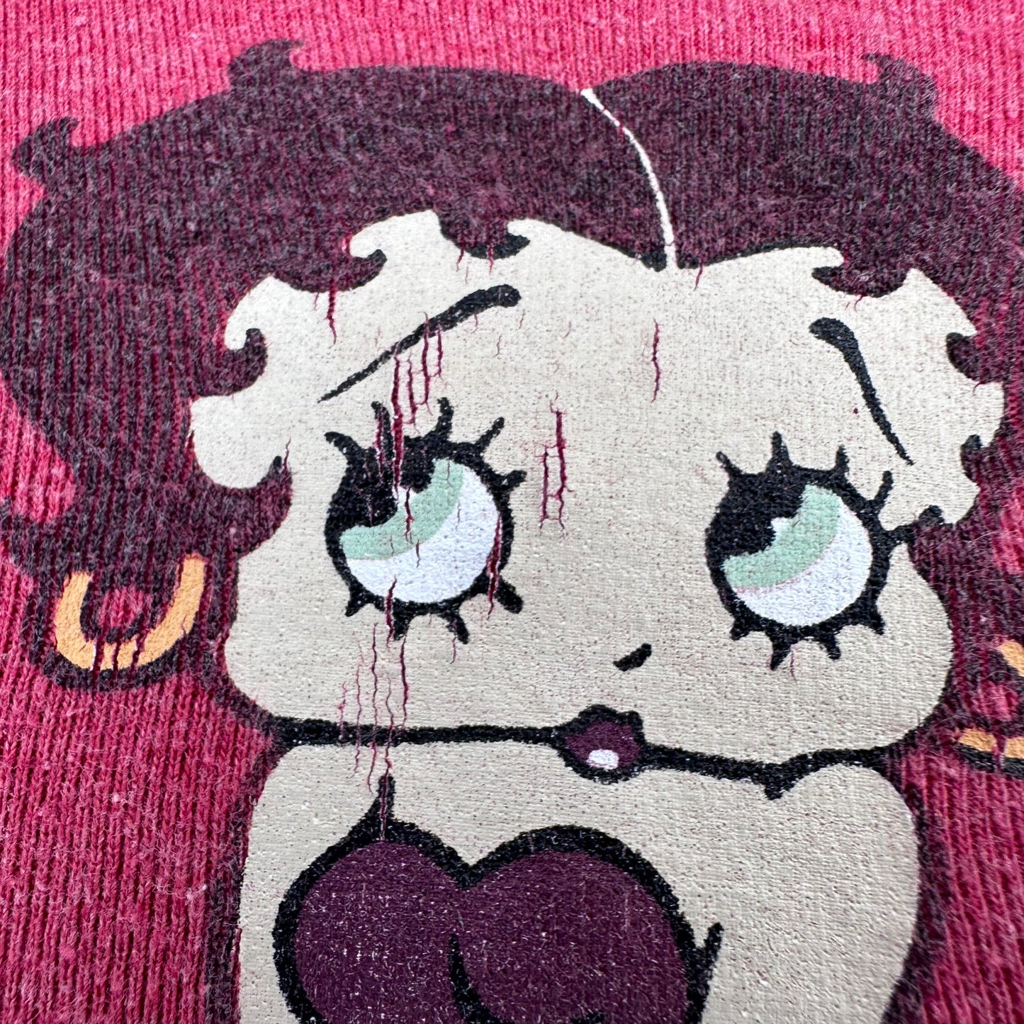Y2K Betty Boop Baby Doll Ringer Tee, Freeze Size XS, Feminine Cut T-Shirt, Beauty