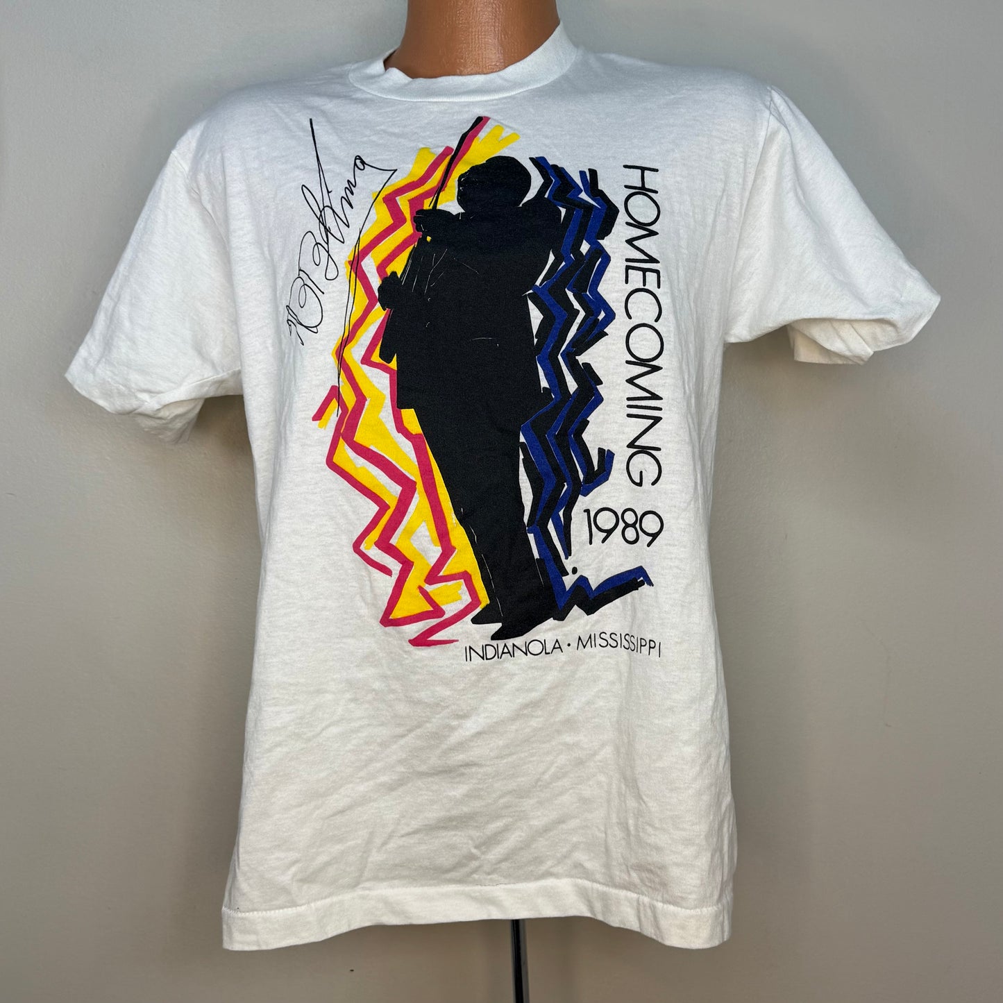 1980s B.B. King T-Shirt, Homecoming 1989 Indianola MS, Screen Stars Best Size M/L