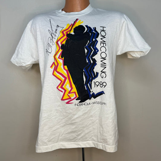 1980s B.B. King T-Shirt, Homecoming 1989 Indianola MS, Screen Stars Best Size M/L