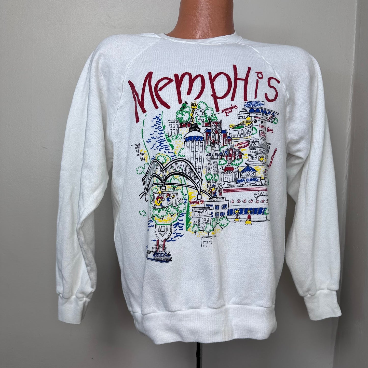 1980s/90s Memphis Sweatshirt, National Screenprint Size Medium