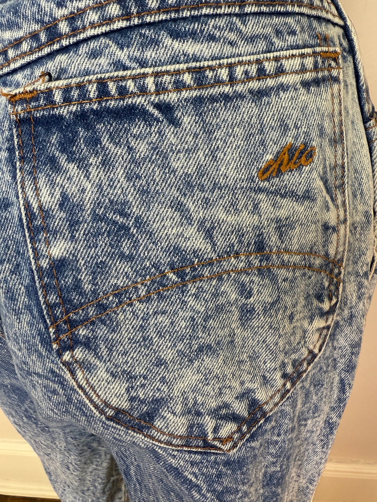 1980s Acid Wash Jeans, Chic 31"x30.5", High Rise Tapered Leg