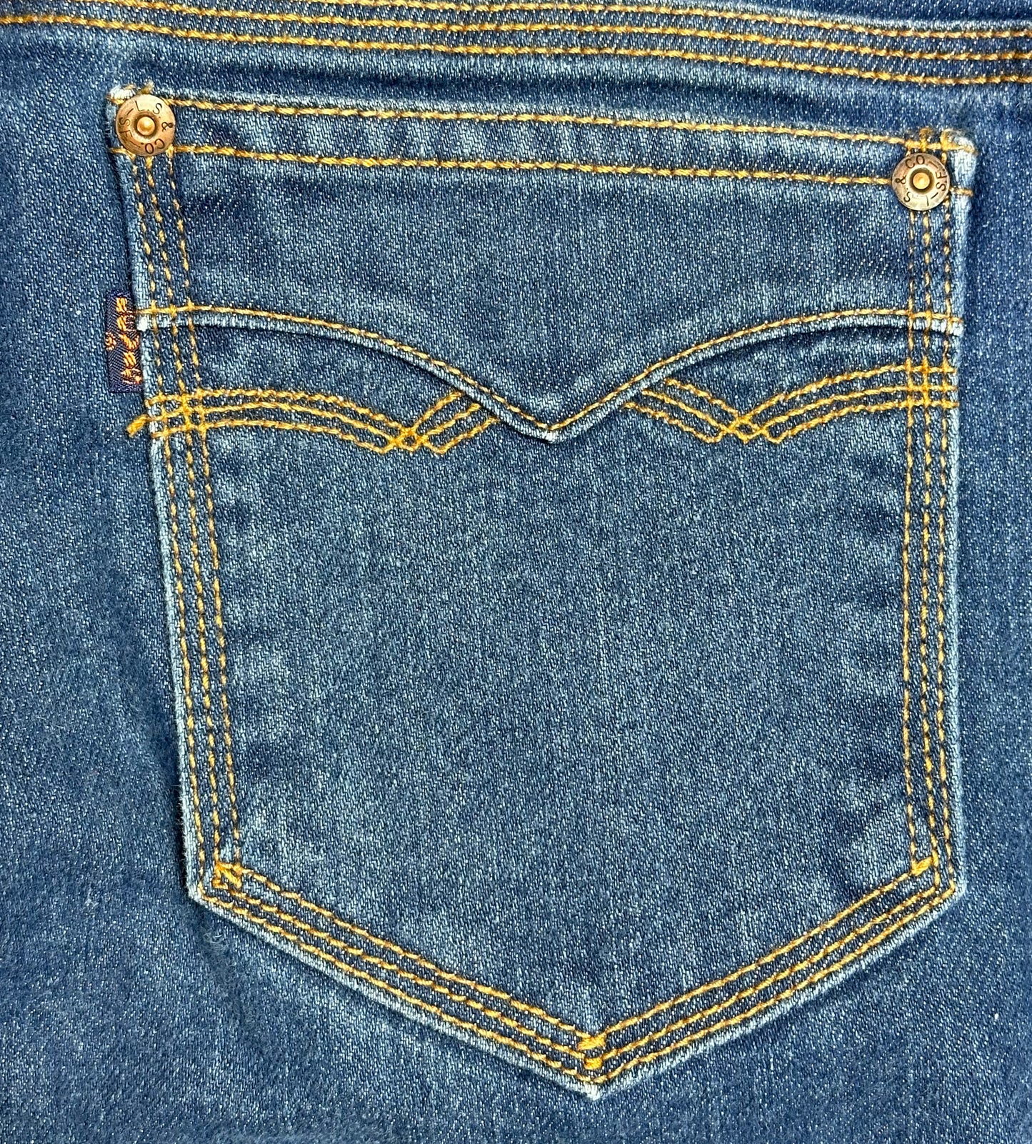 1980s Levi’s Movin On Blue Jeans, 31.5"x30.5", Blue Tab