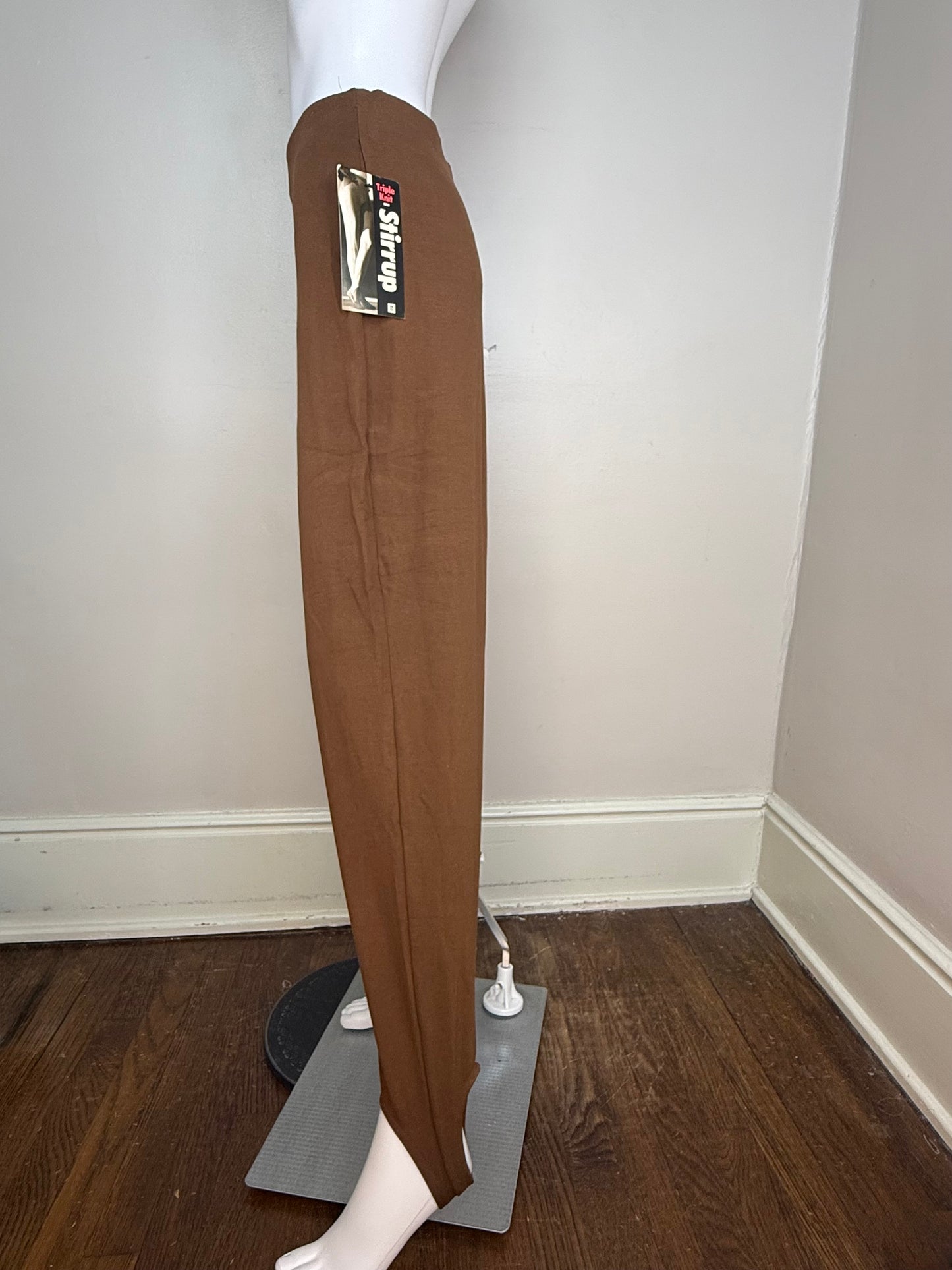 1990s Brown Stirrup Pants, Venezia Vitale Size 22/24, Lane Bryant, High Rise Tapered Leg, Deadstock, New With Tags