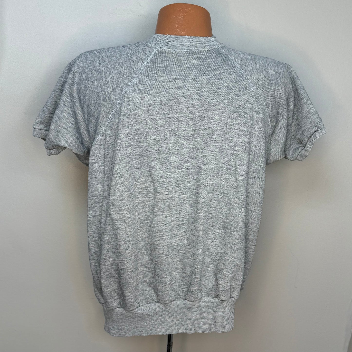 1970s Duke University Short Sleeve Sweatshirt, Velva Sheen Size Medium-Large, Distressed