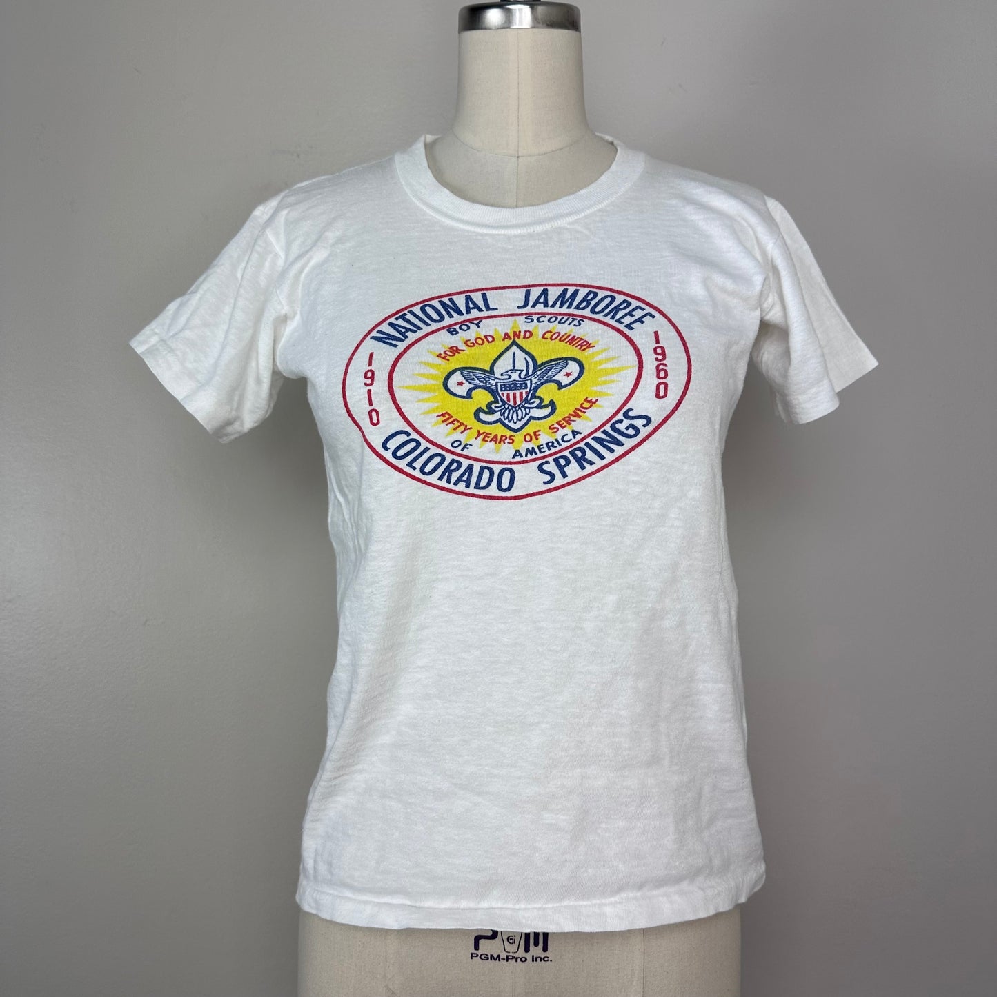 1960s Boy Scouts of America T-Shirt, Size XS/S, National Jamboree Colorado Springs 1960