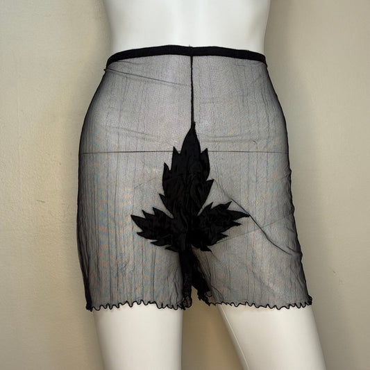 1960s Eve’s Leaves Panties, Chevette Size Medium, Sheer Black Lingerie