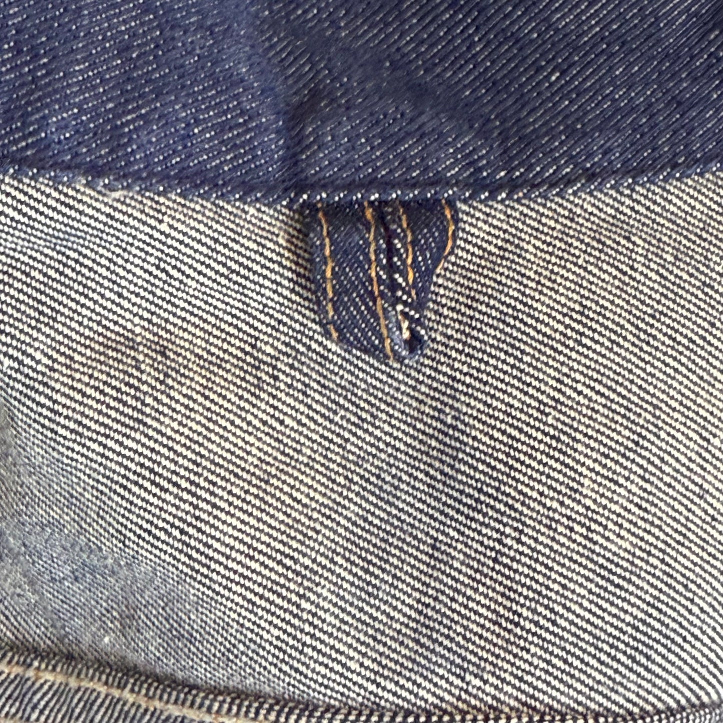 1960s Western Denim Jacket, Roebucks Sears Size Small, Front Pleats, Pocket Zippers