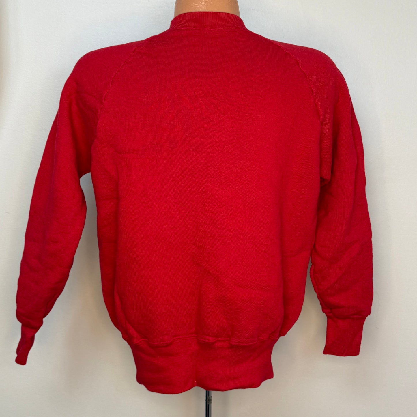 1950s Westside Wildcats Sweatshirt, Red with Blue Flocked Cat, Size Medium-Large