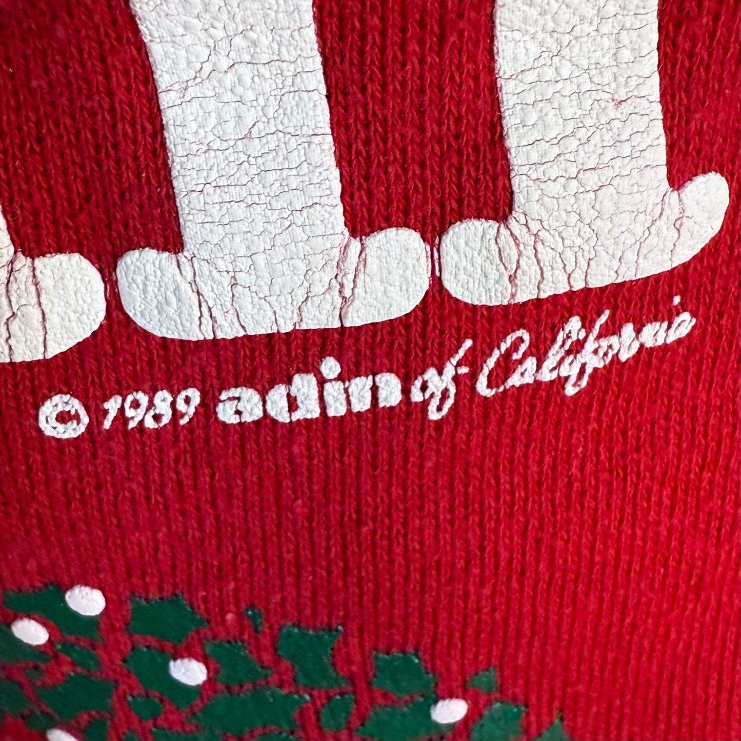 1980s Christmas Sweatshirt, Dear Santa I Want it All, Adin of California Size Small