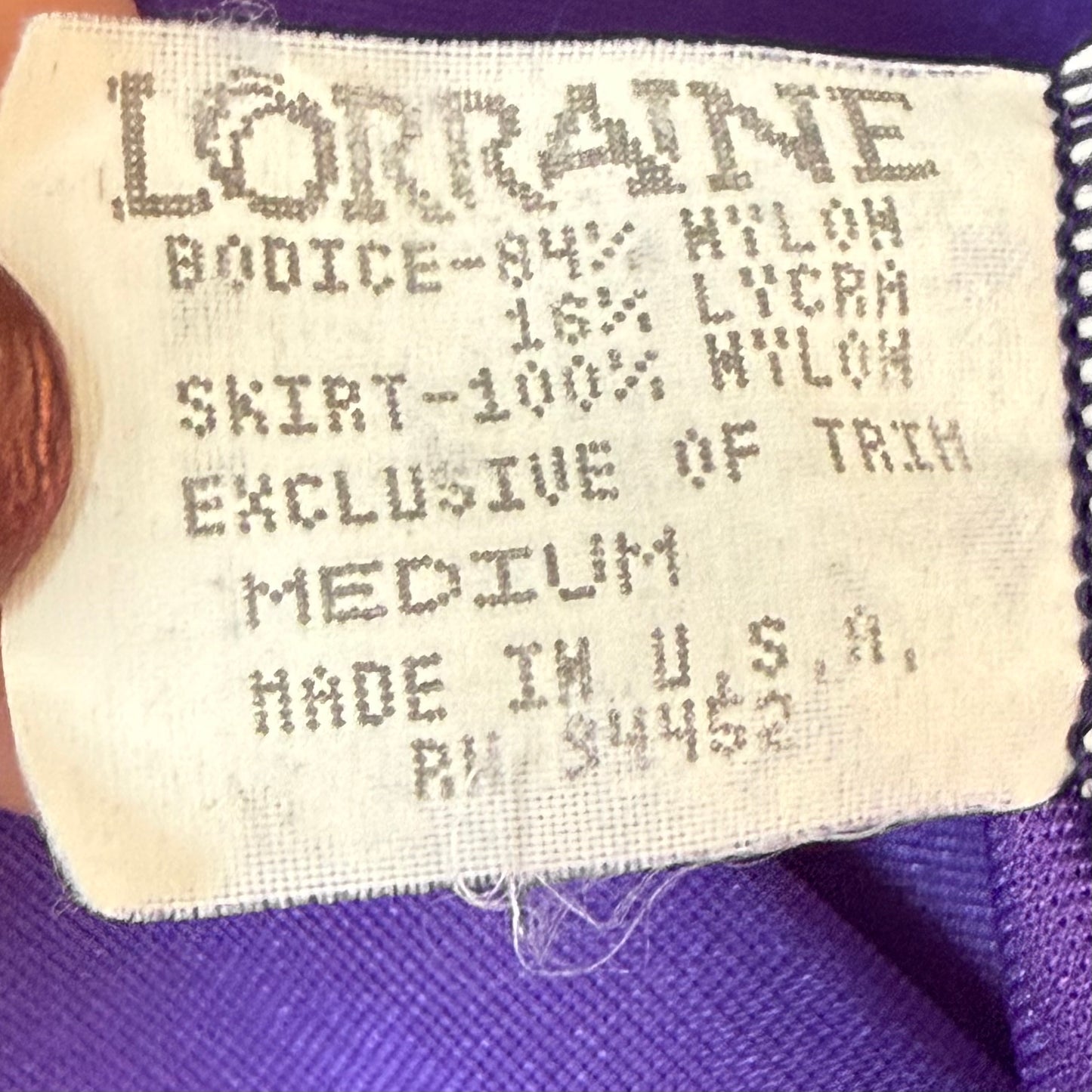 1970s Purple Nightgown with Full Sweep, Lace Cut Out Bodice, Lorraine Size XS-Small