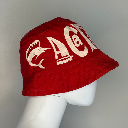 1970s Acapulco 74 Red Beach Hat, Mexico Souvenir