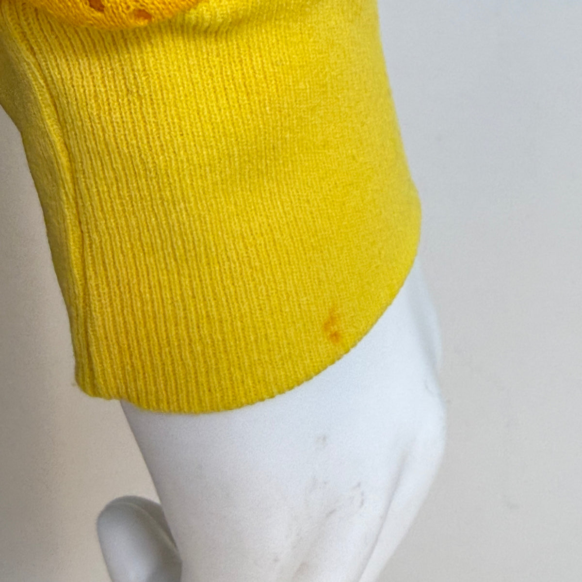 1970s Yellow and Black Stripe Mesh Motocross Jersey, Trim Size Medium, No 267