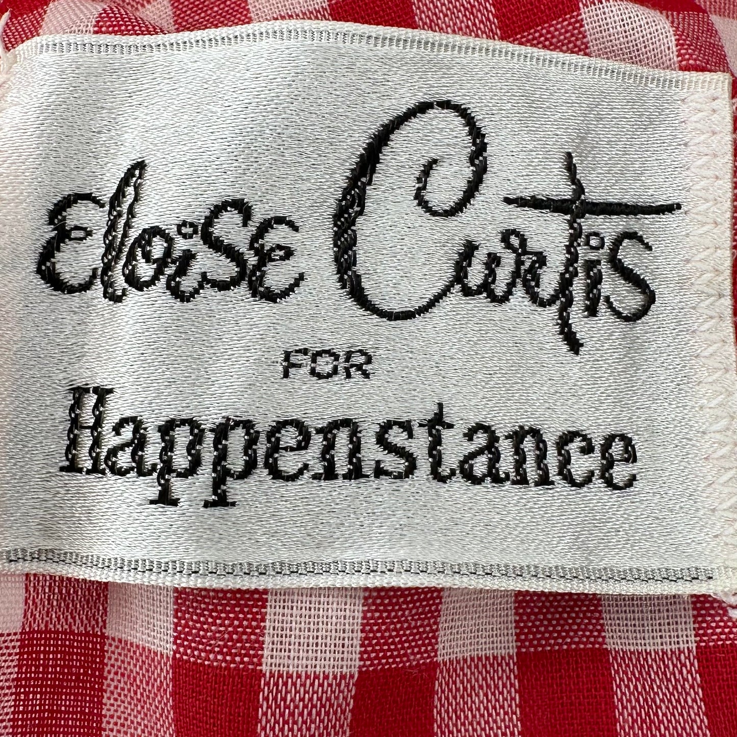 1970s Red Gingham Handkerchief Hem Dress, Eloise Curtis for Happenstance Size Small