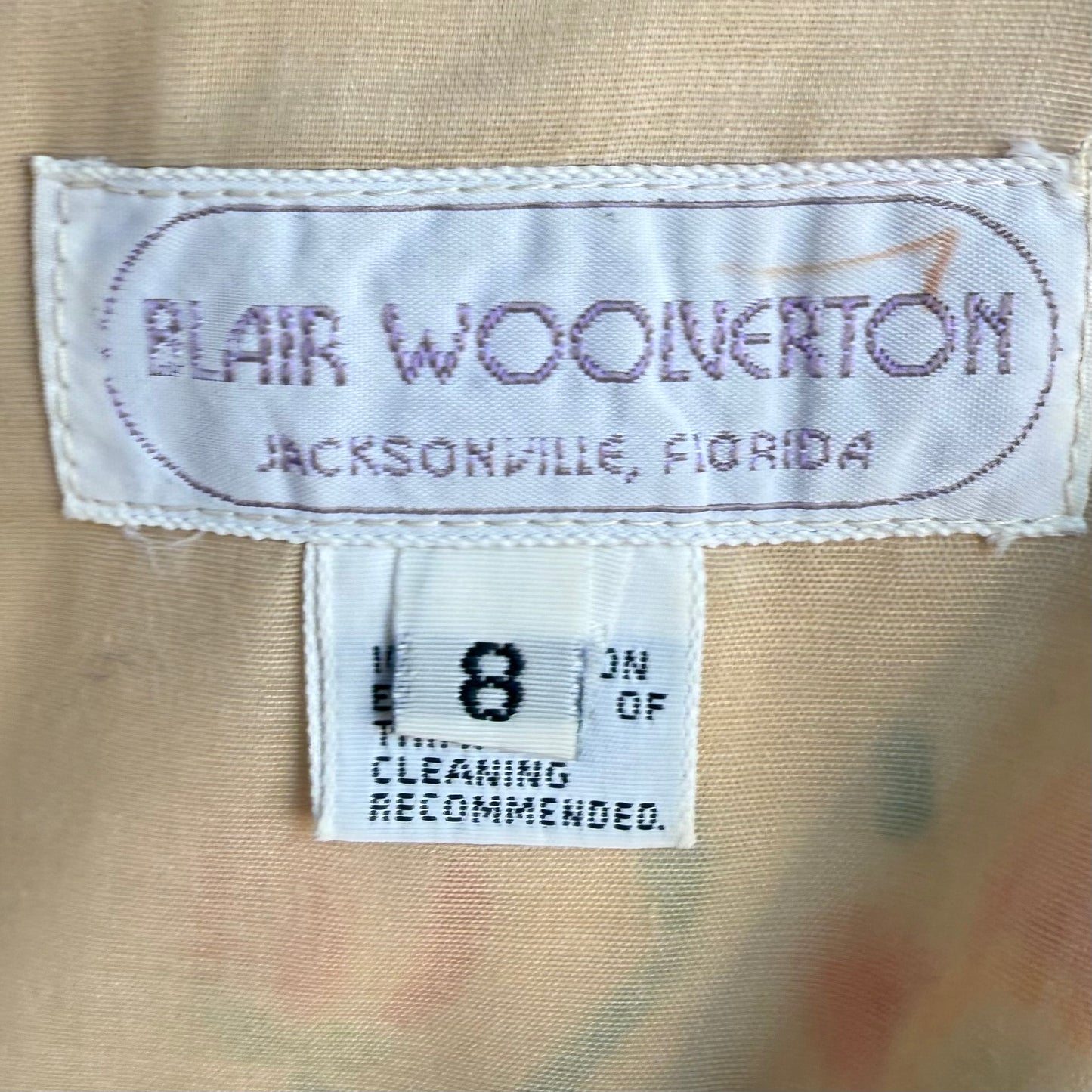 1980s Birds and Floral Sundress, Blair Woolverton Size XS, Sleeveless Dress, Grossgrain Ribbon Straps and Trim