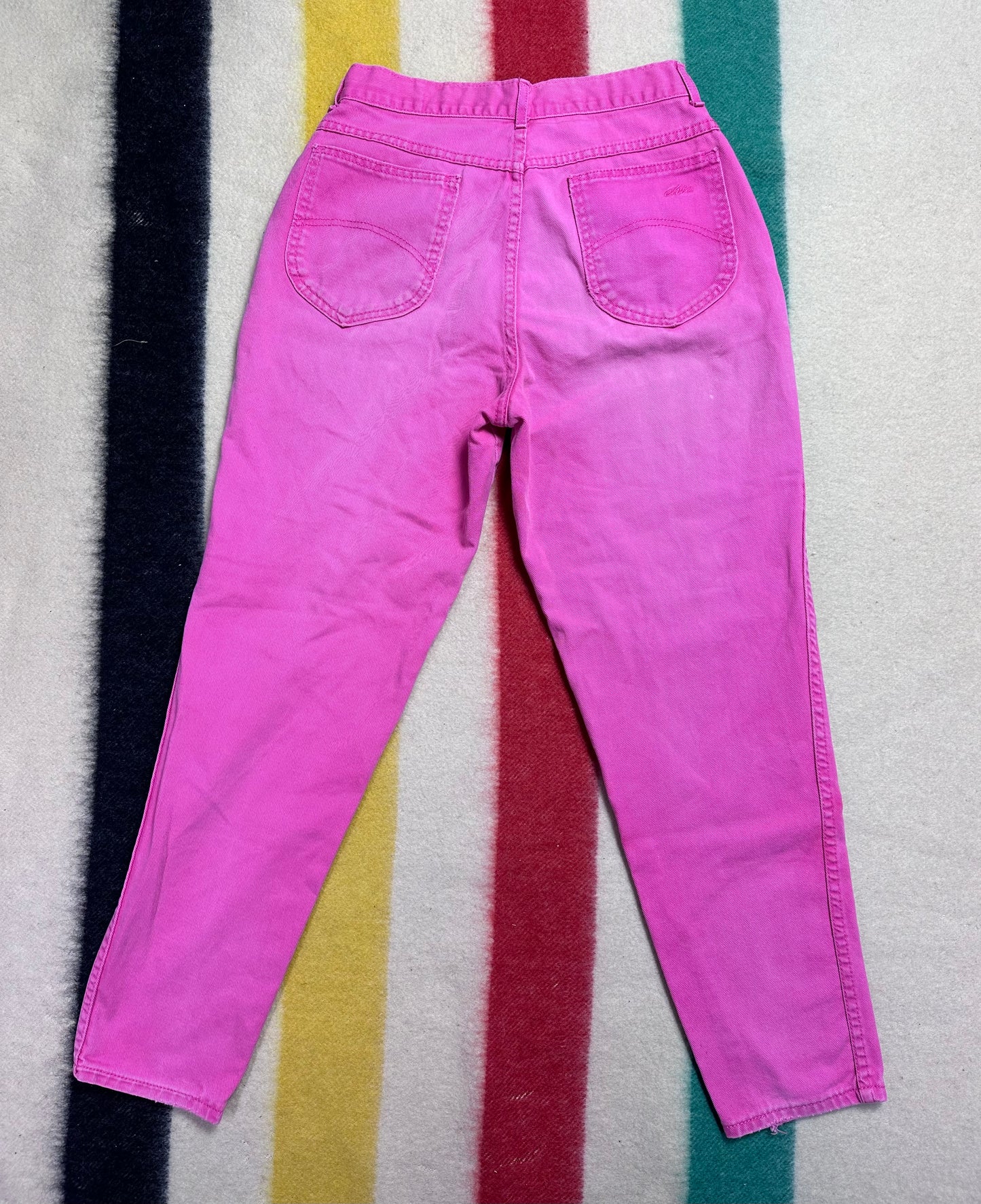 1980s Chic Hot Pink Jeans, Size 8, 28"x28.25"