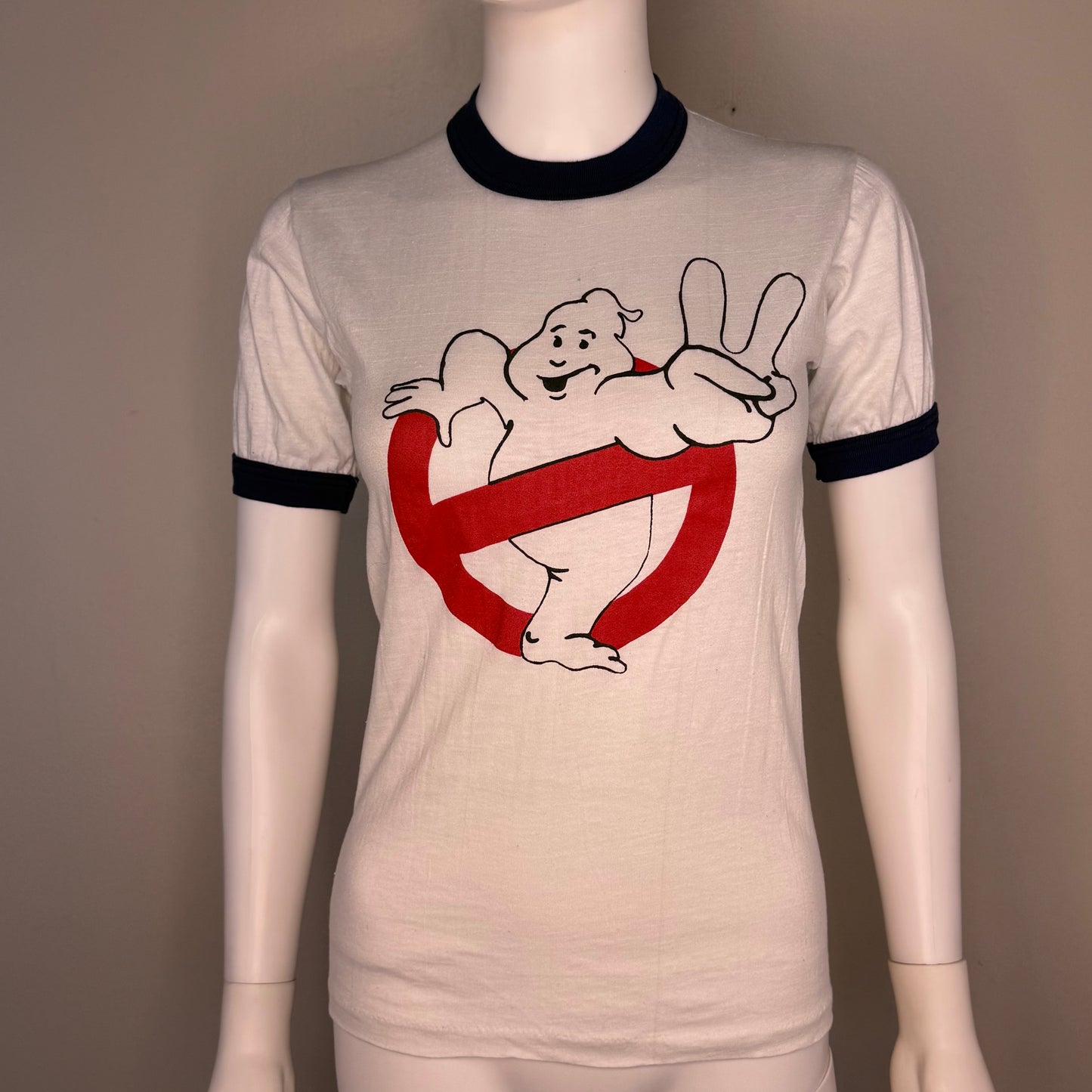 1980s Ghostbusters 2 T-Shirt, Falcon Size XS, Ringer Tee