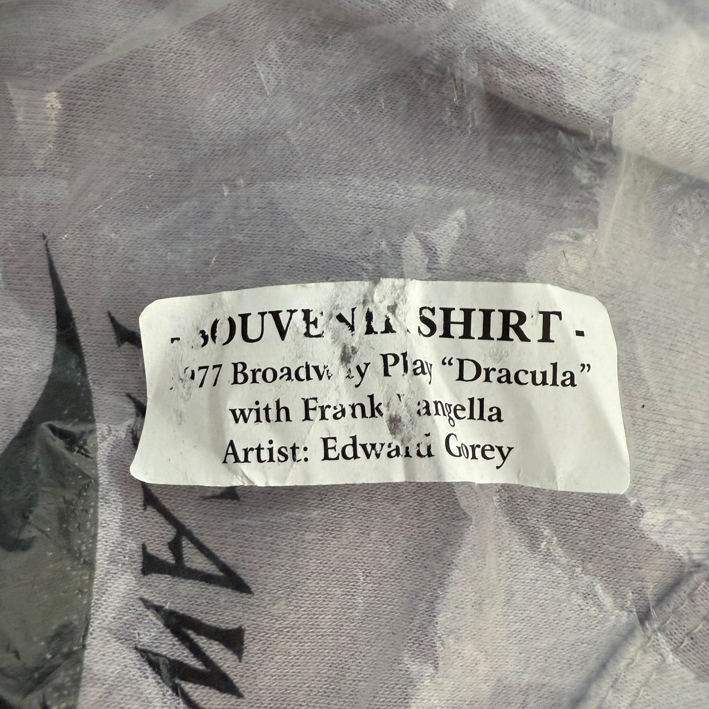 1970s I Saw Dracula T-Shirt, Edward Gorey, Plymouth Size Small