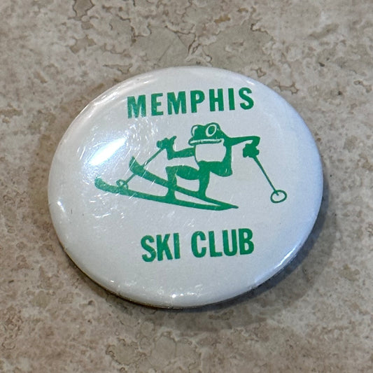 1970s Memphis Ski Club Pinback Button, 1.75”