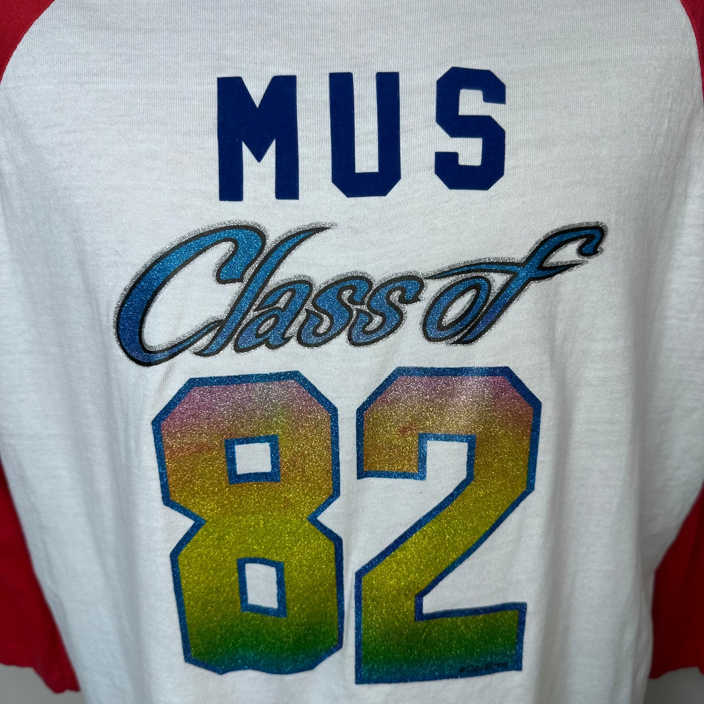 1980s MUS Class of 82 Raglan T-Shirt, Memphis University School, Sport-T by Stedman Baseball Tee Size X-Large