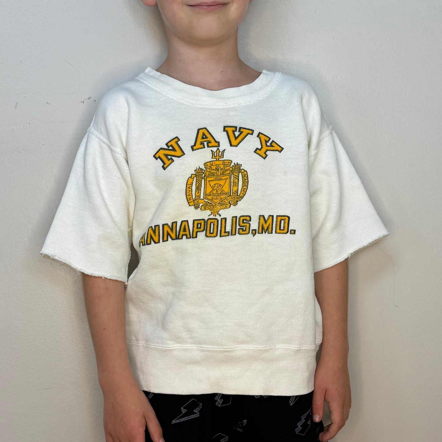 1950s Navy Annapolis MD Sweatshirt, Champion Knitwear Size Youth 10, Naval Academy