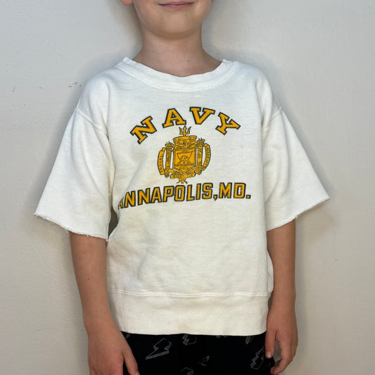 1950s Navy Annapolis MD Sweatshirt, Champion Knitwear Size Youth 10, Naval Academy