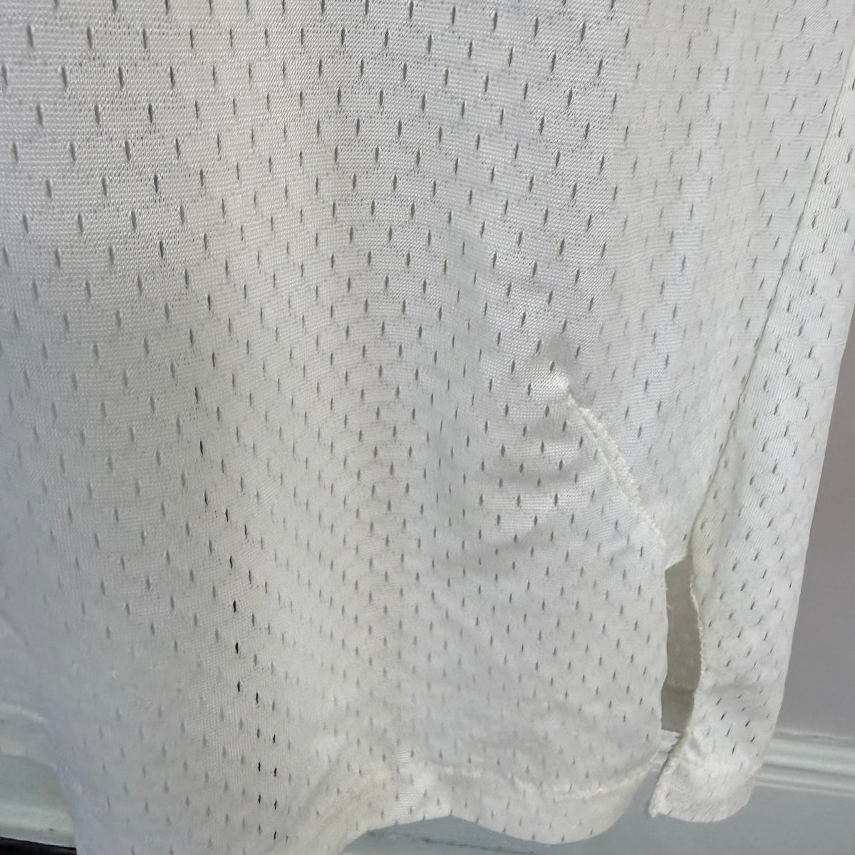 1970s White and Green Mesh Jersey, Southern Athletic Size Large, No. 33