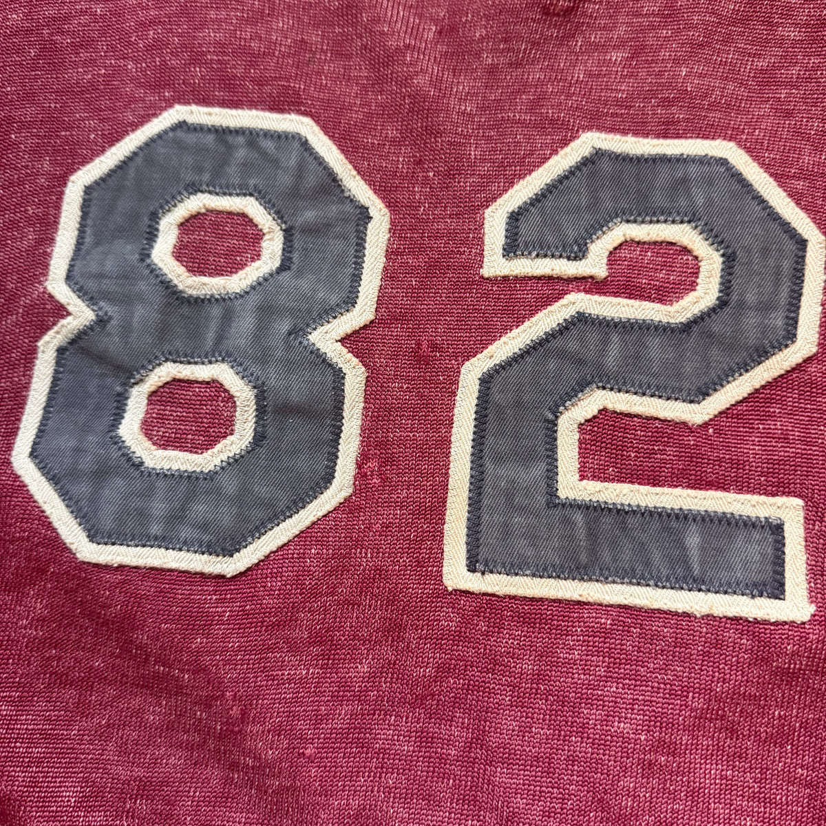 1930s/40s Maroon Rawlings Jersey, Size 42, Twill Appliqué No 82