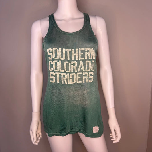 1950s/60s Southern Colorado Striders Durene Running Jersey, Wilson Athletic Size Small, Faded and Distressed