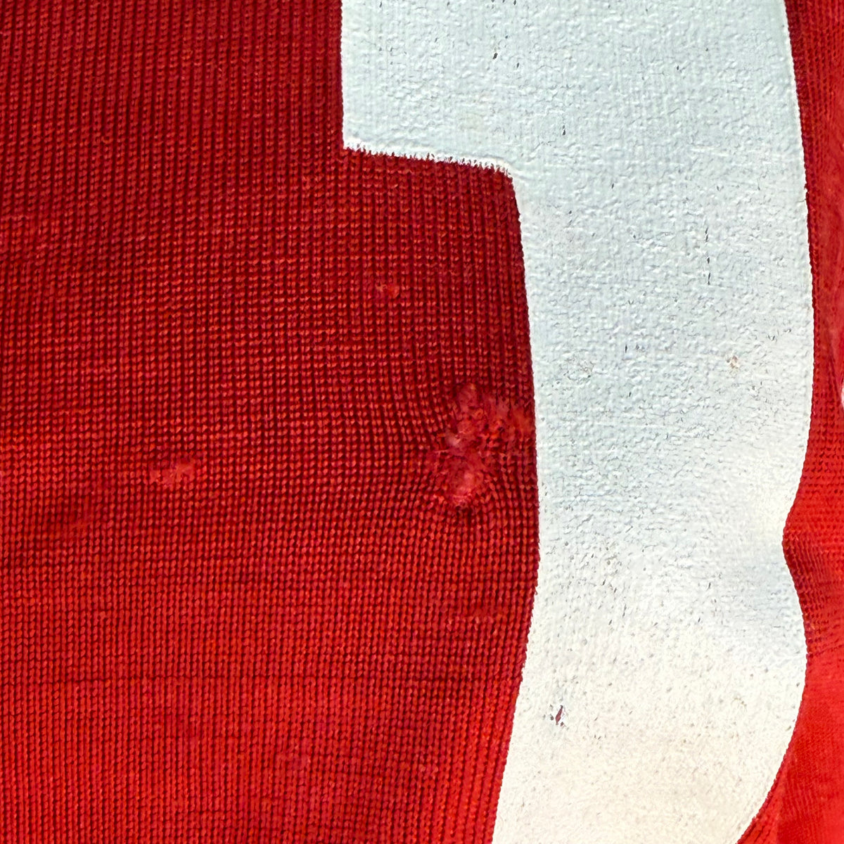 1960s Red Durene Jersey, Size Medium, No 51, Distressed
