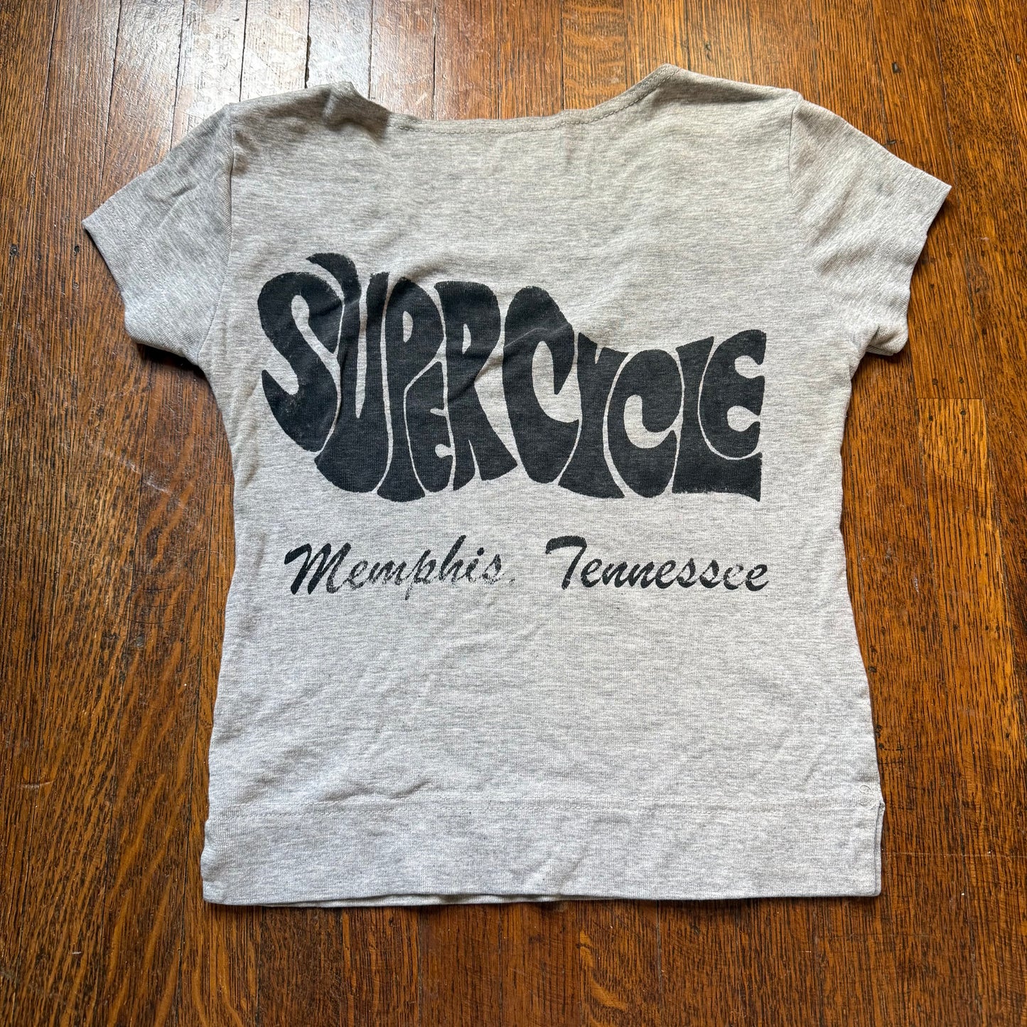 1970s Super Cycle Memphis Tennessee Women’s Biker V-Neck T-Shirt, Size XS