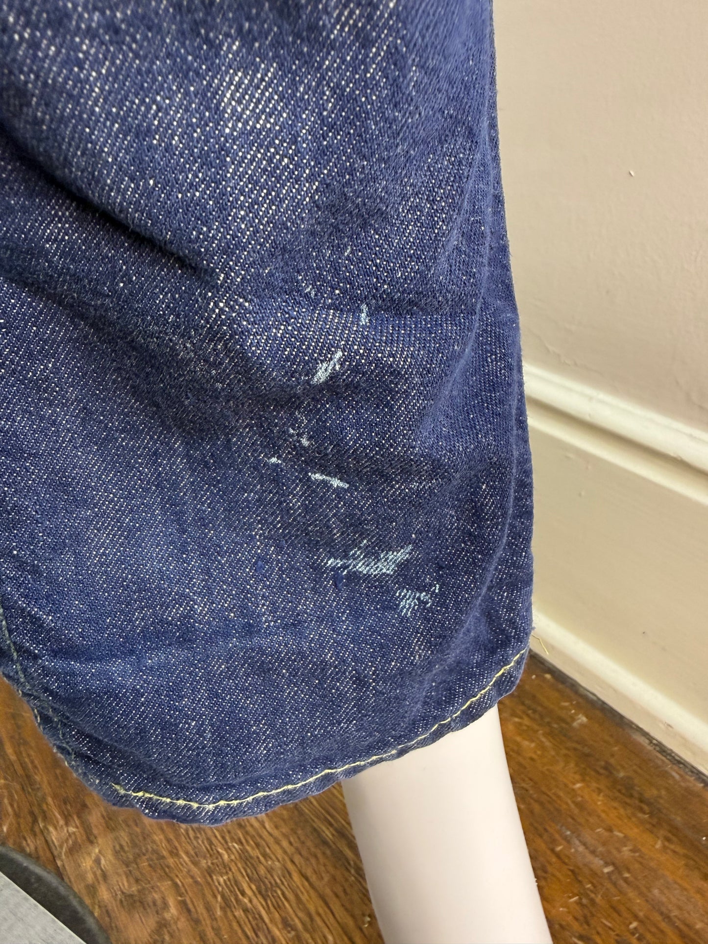 1960s Blue Jeans, Lady Lee Riders, 25.5"x29.5", Authentically Western Sanforized Cotton Blu-Fast Denim