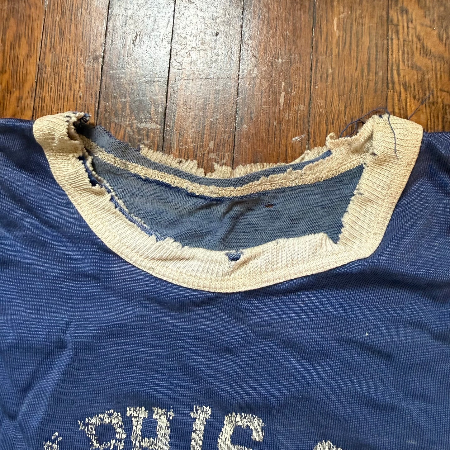 1970s Memphis State University Durene Jersey T-Shirt, Velva Sheen Size Medium, Distressed