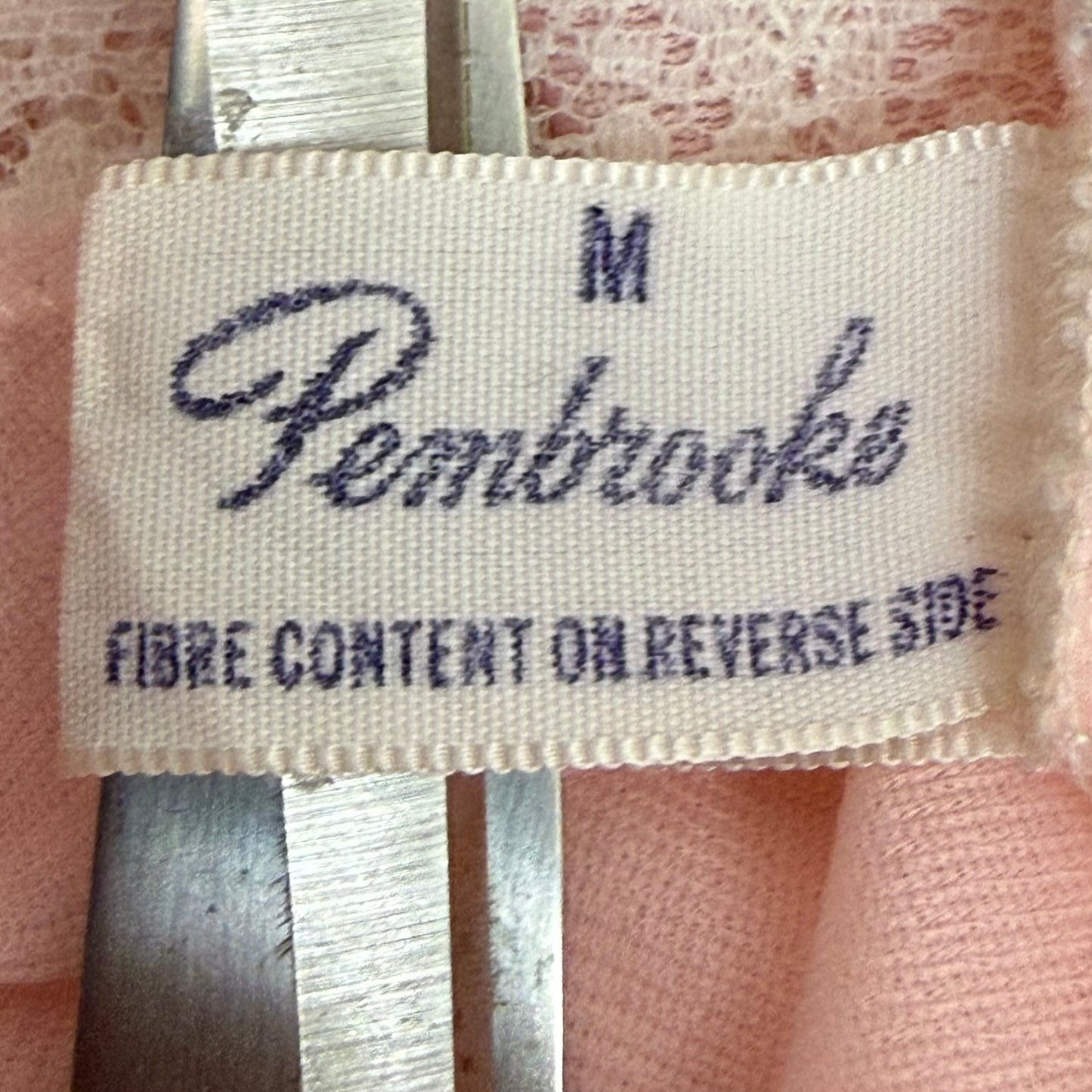 1960s Pastel Pink Lingerie Jumpsuit, Pembrooke Size Small, Loungewear, Pajamas