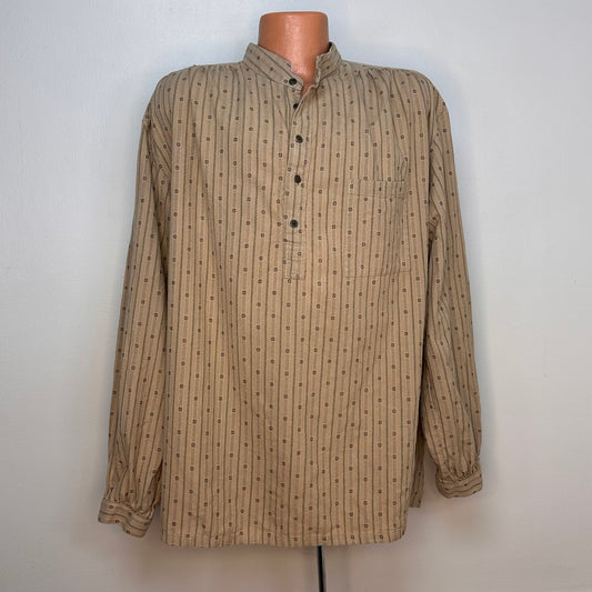 1990s Old West Style Henley Shirt, Wah Maker Frontier Clothing Size XL