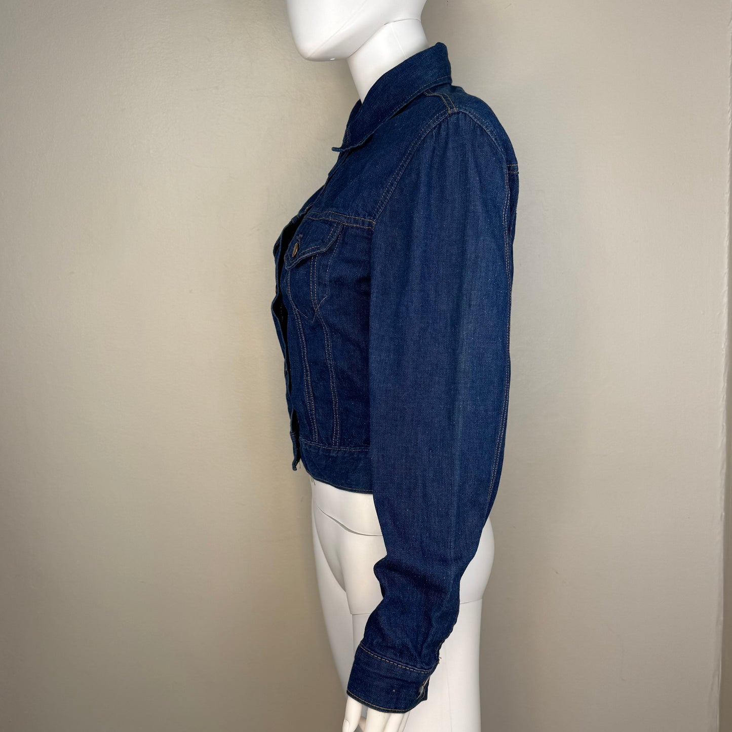 1970s Women’s Denim Jacket, Sears Jr Bazaar Size S/M