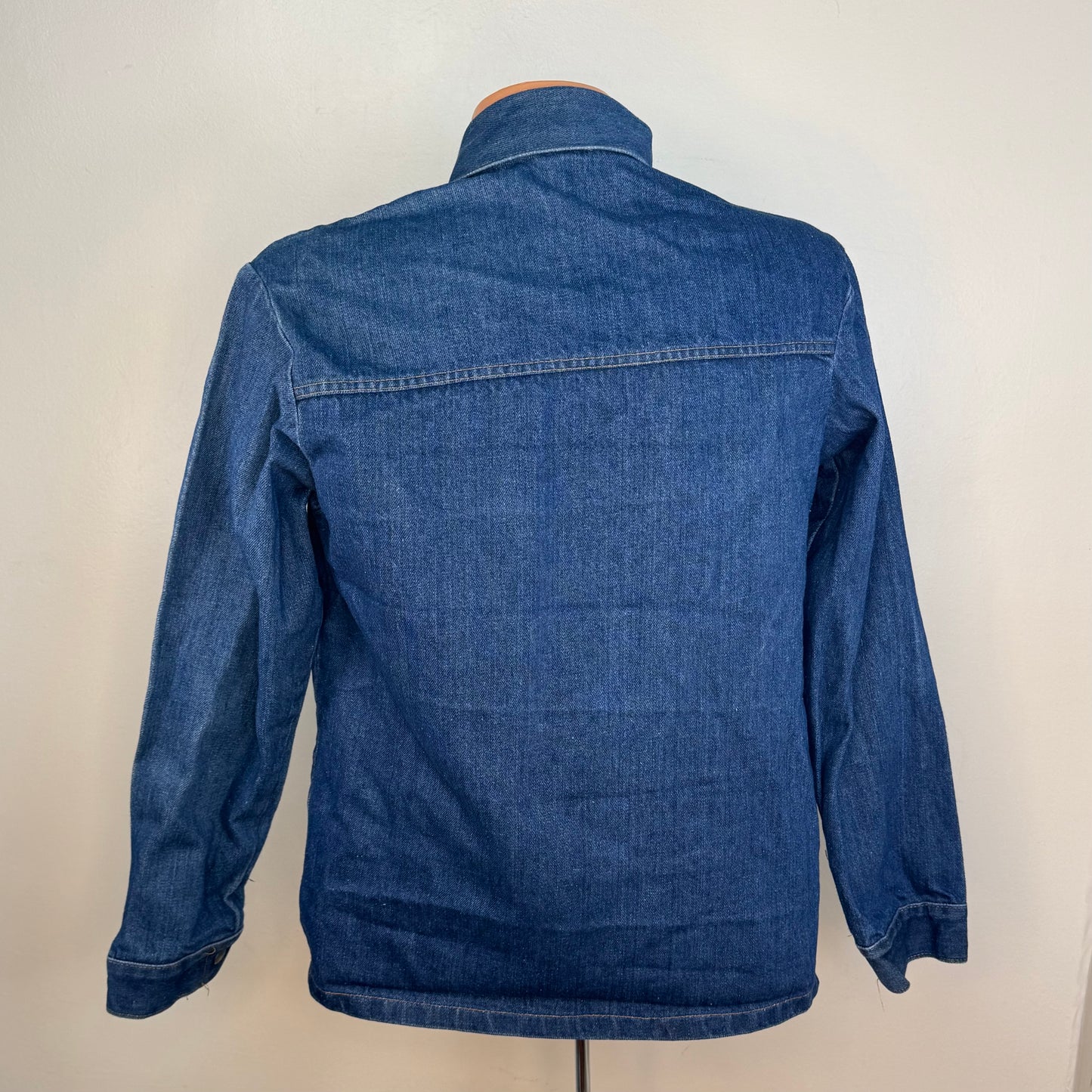 1970s Denim Shirt Jacket, Western, Size Small-Medium